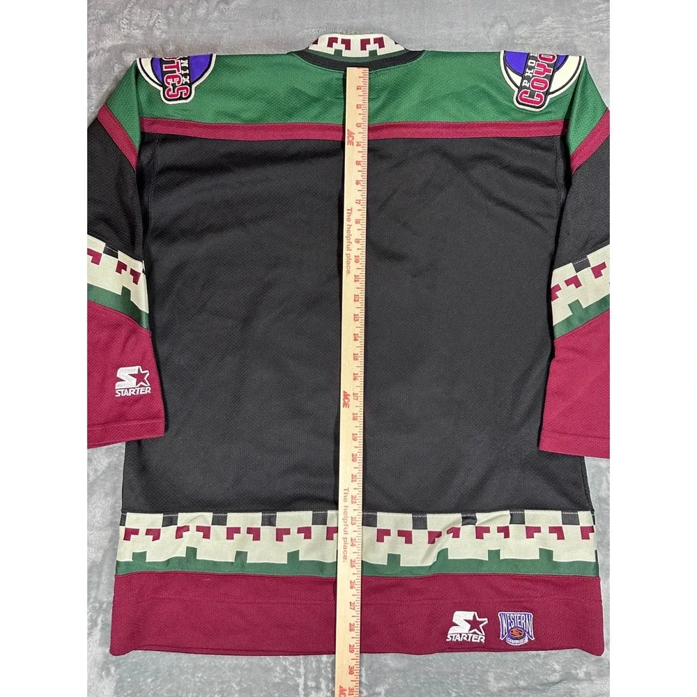 Vintage Phoenix Coyotes Starter NHL Kachina Hockey Jersey Mens Large Black L - Picture 11 of 11
